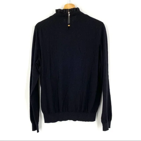 Ted Baker Paygeei Ruffle Lace Pullover Sweater sz 4/L - Picture 6 of 12